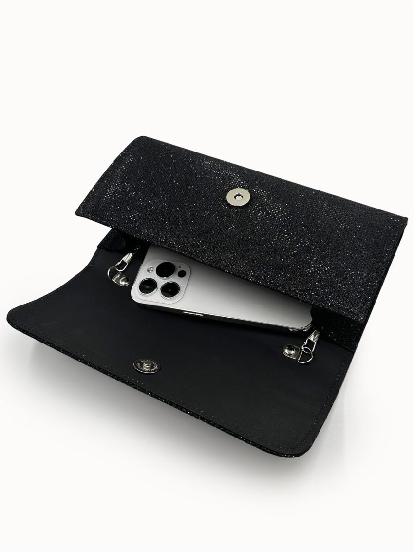 Glitter Flap Square Bag