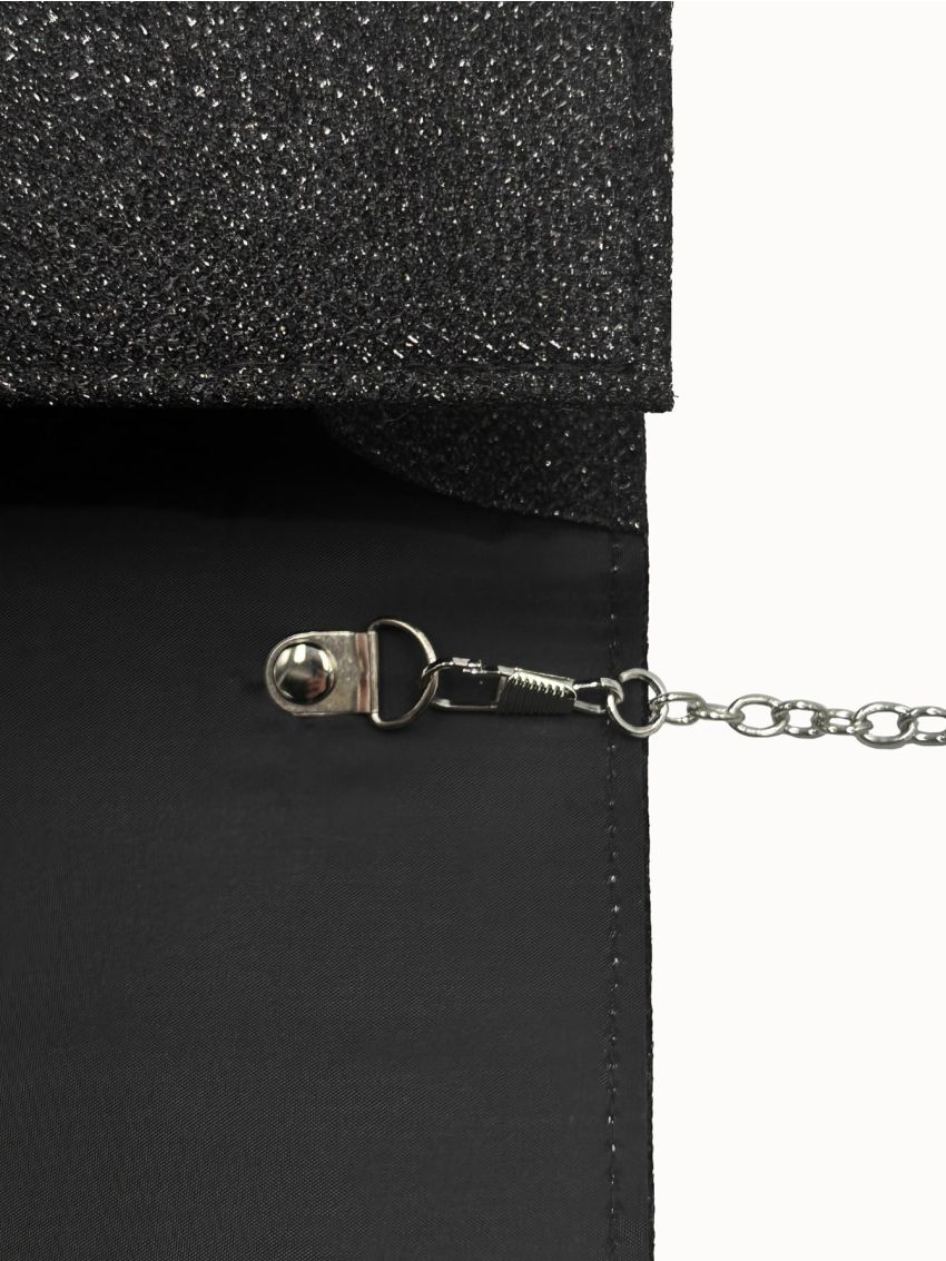 Glitter Flap Square Bag