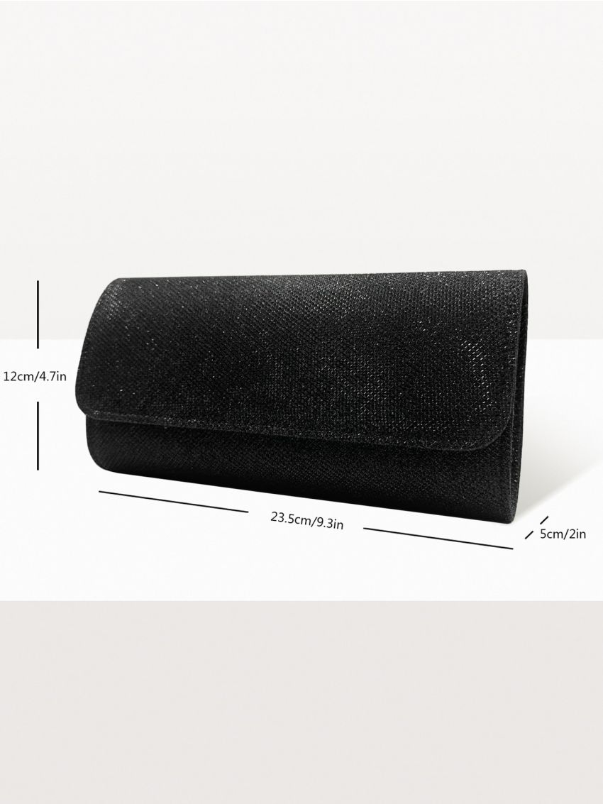 Glitter Flap Square Bag