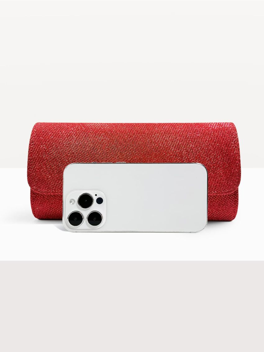 Glitter Flap Square Bag