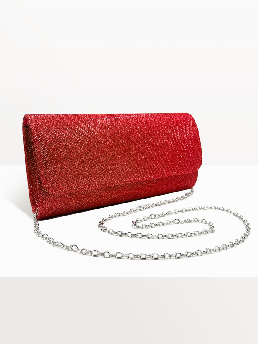 Glitter Flap Square Bag