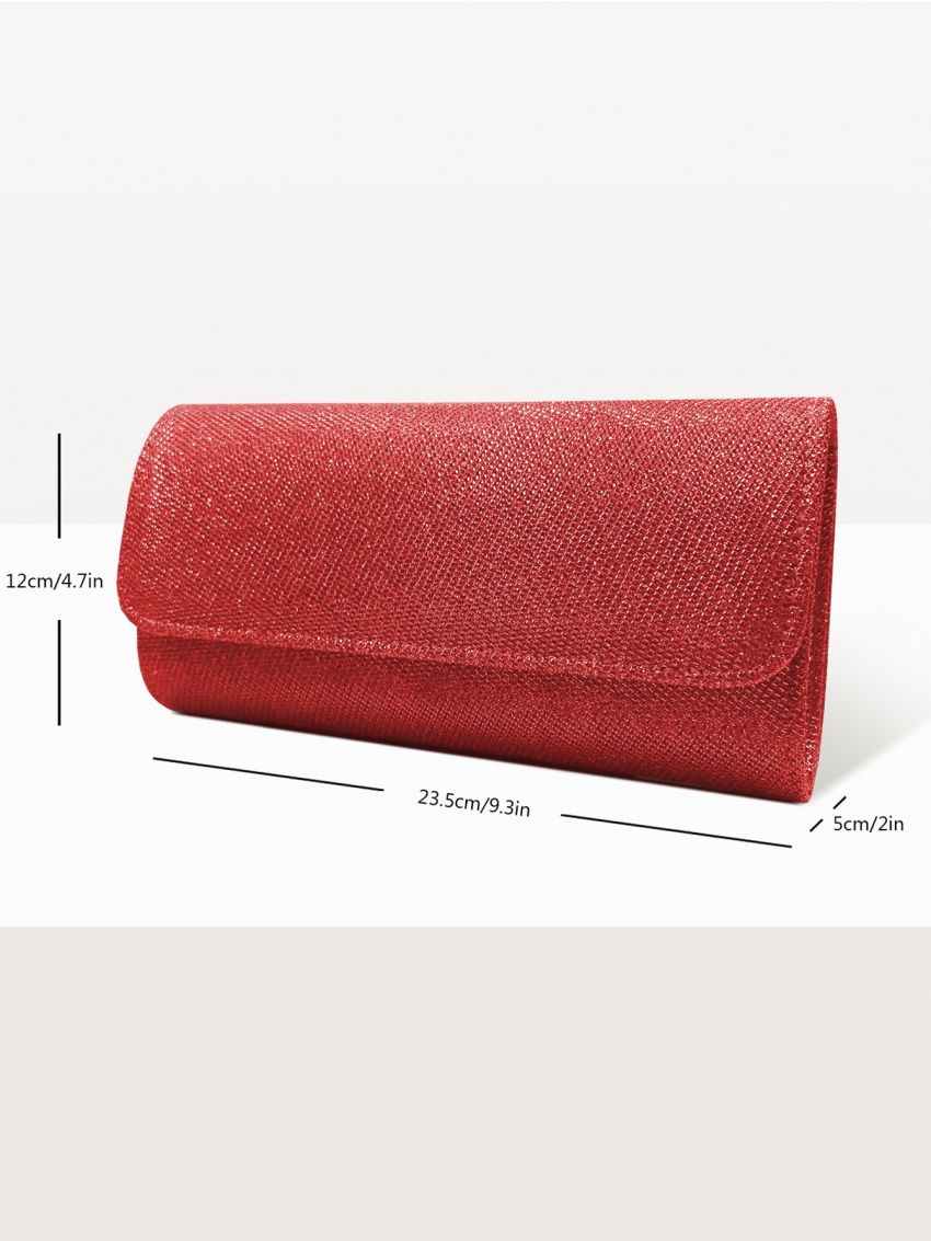 Glitter Flap Square Bag