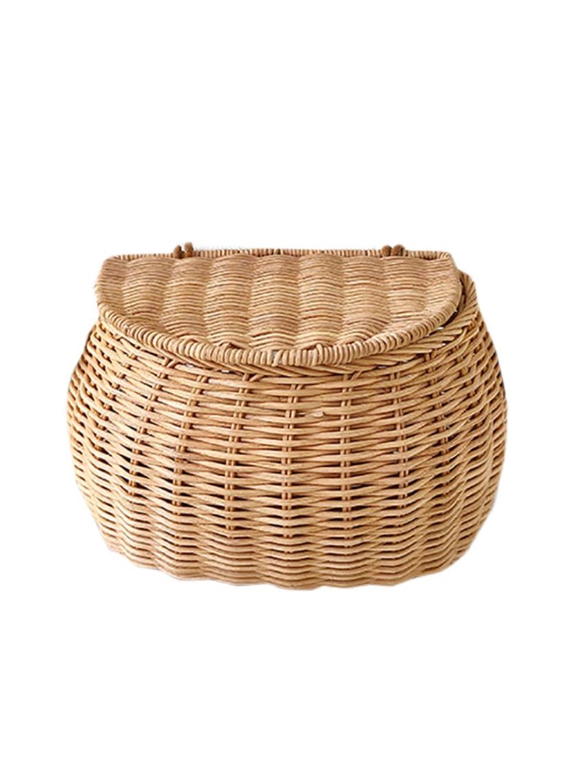 Small Backpack Basket Children Bicycle Basket Handmade Rattan Bag Basket Kid's Backpack
