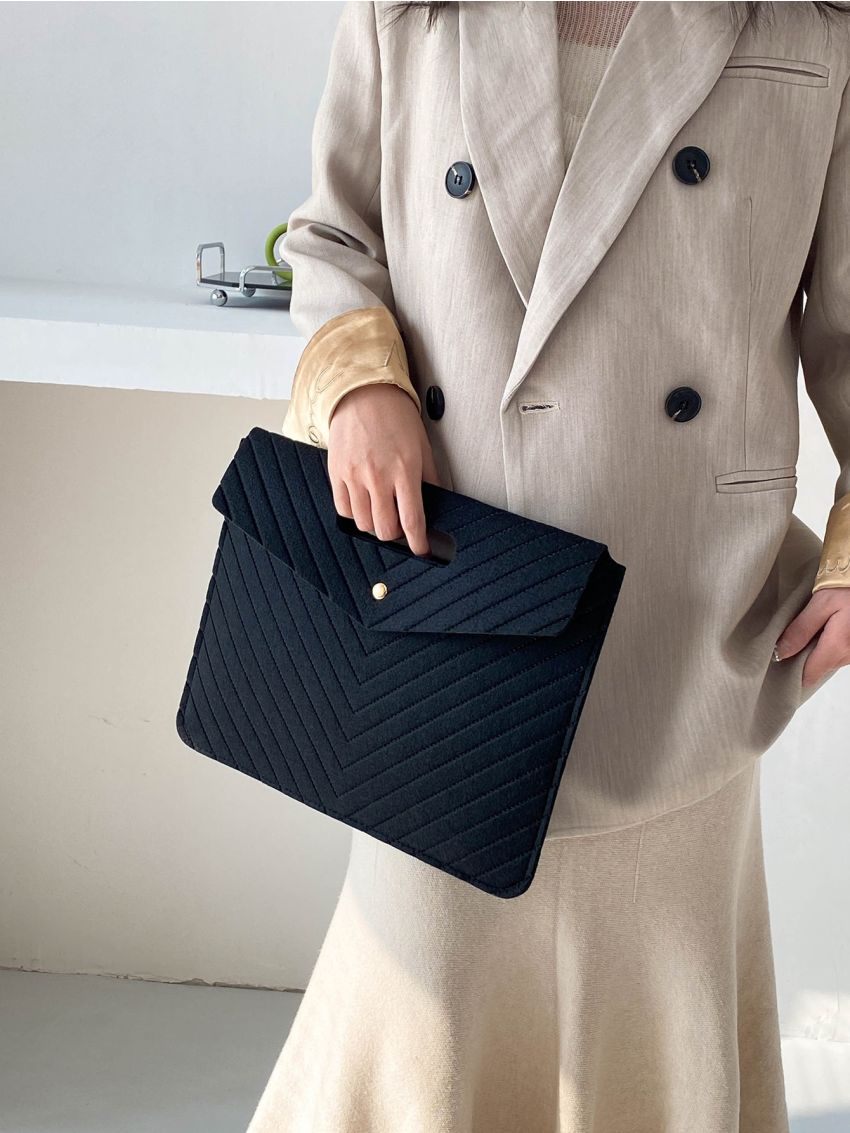 Chevron Quilted Square Bag