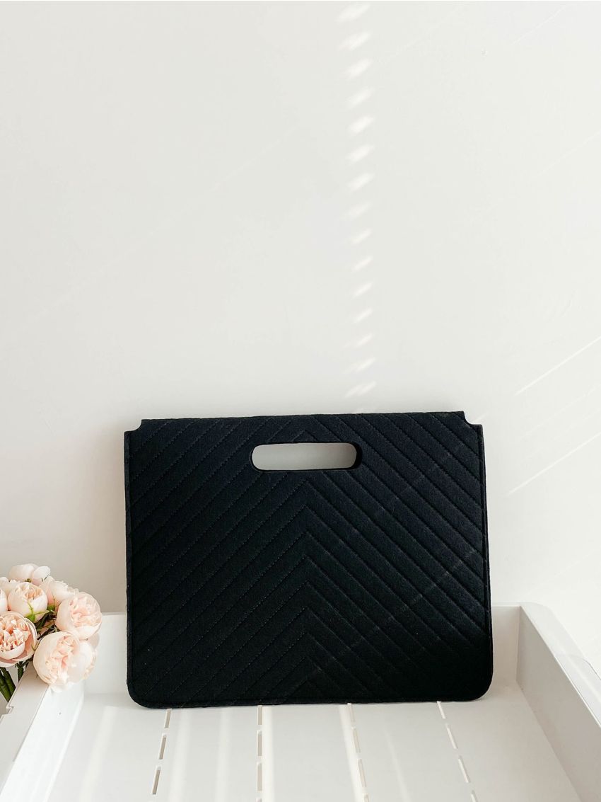 Chevron Quilted Square Bag