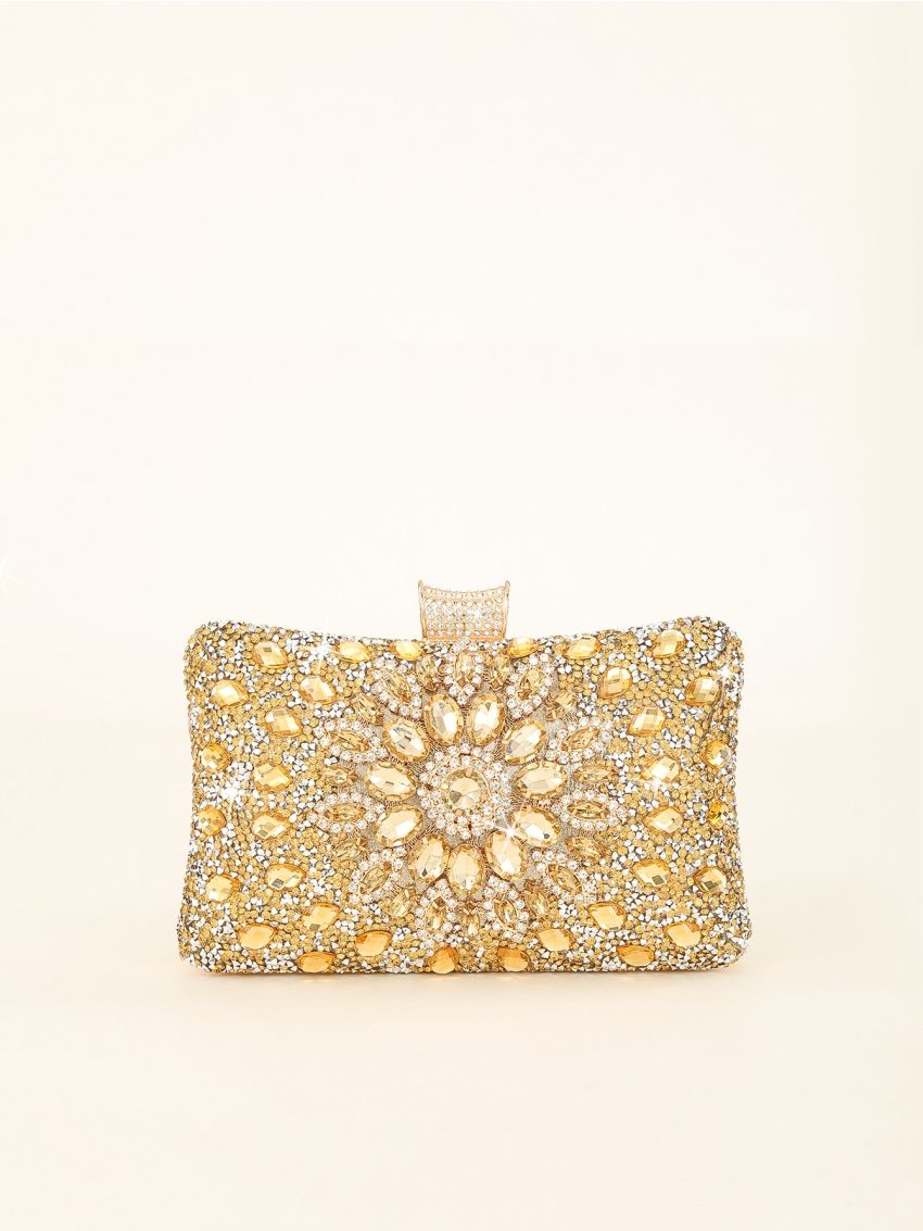 Mini Rhinestone Decor Box Bag
