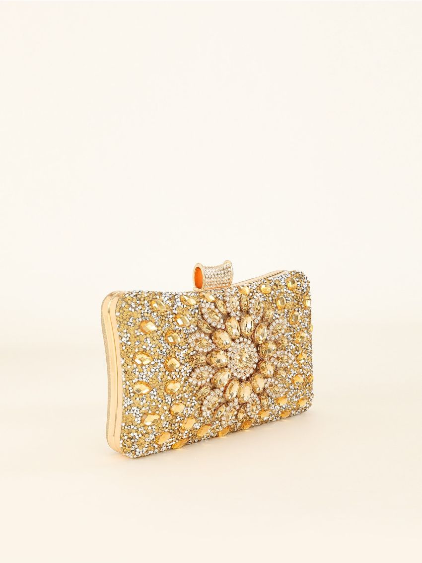 Mini Rhinestone Decor Box Bag