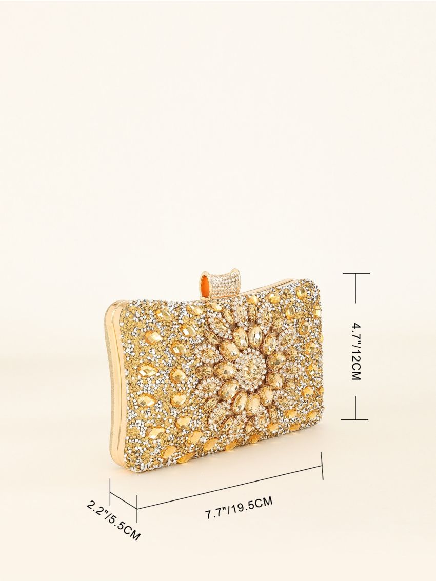 Mini Rhinestone Decor Box Bag