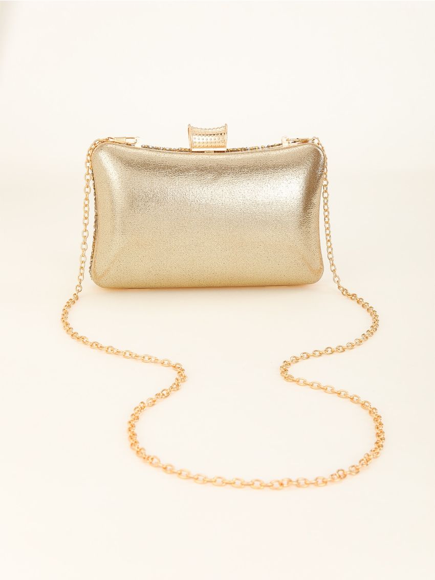 Mini Rhinestone Decor Box Bag