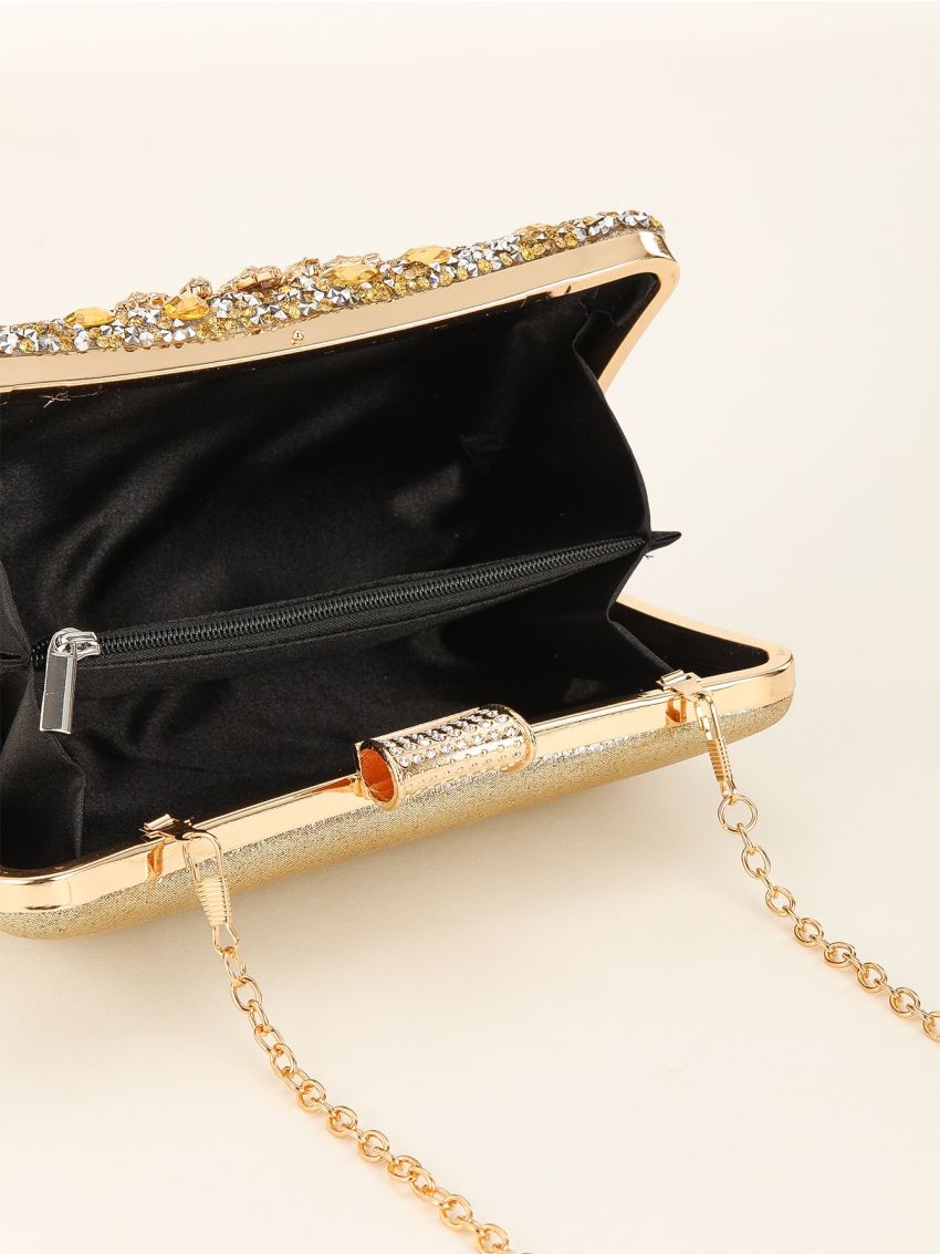 Mini Rhinestone Decor Box Bag