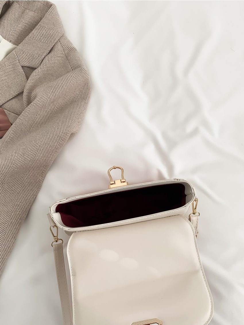 Mini Two Tone Flap Square Bag