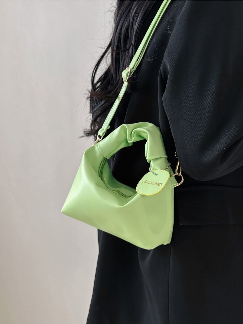 Mini Ruched Detail Hobo Bag With Coin Purse