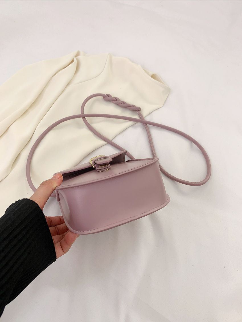 Mini Buckle Decor Flap Square Bag