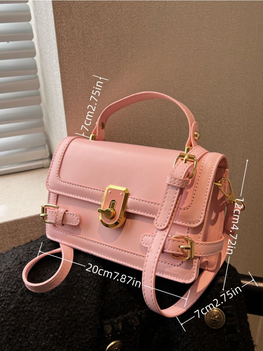 Mini Buckle Decor Flap Square Bag