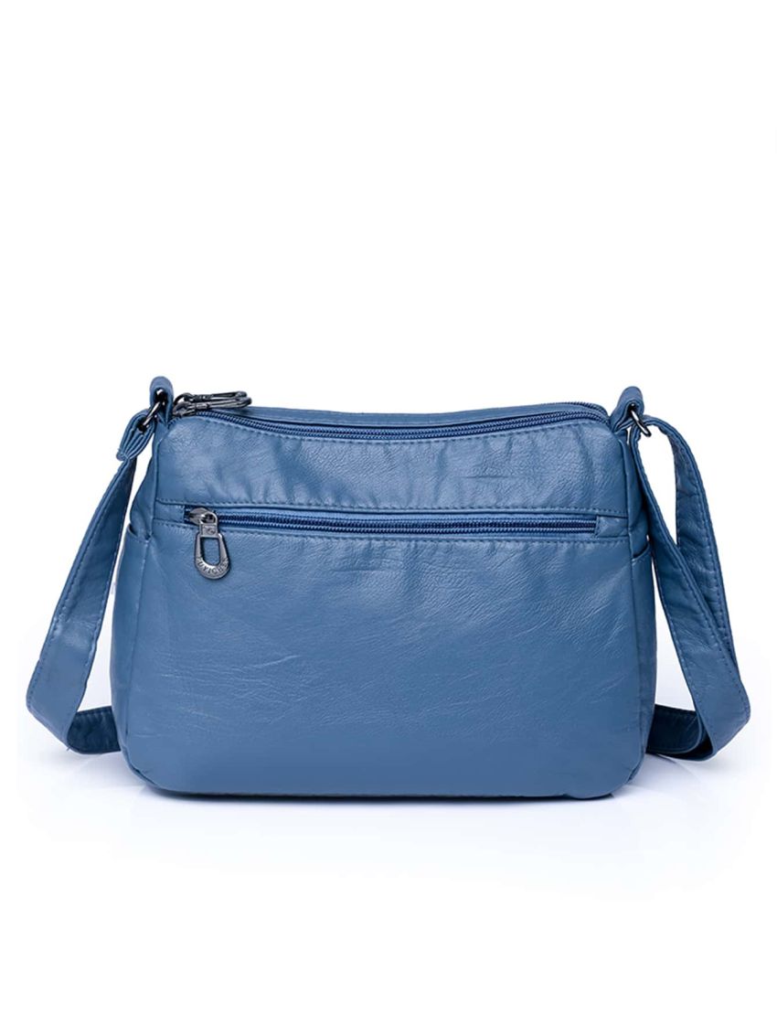 Multi Zipper Adjustable Strap Hobo Bag