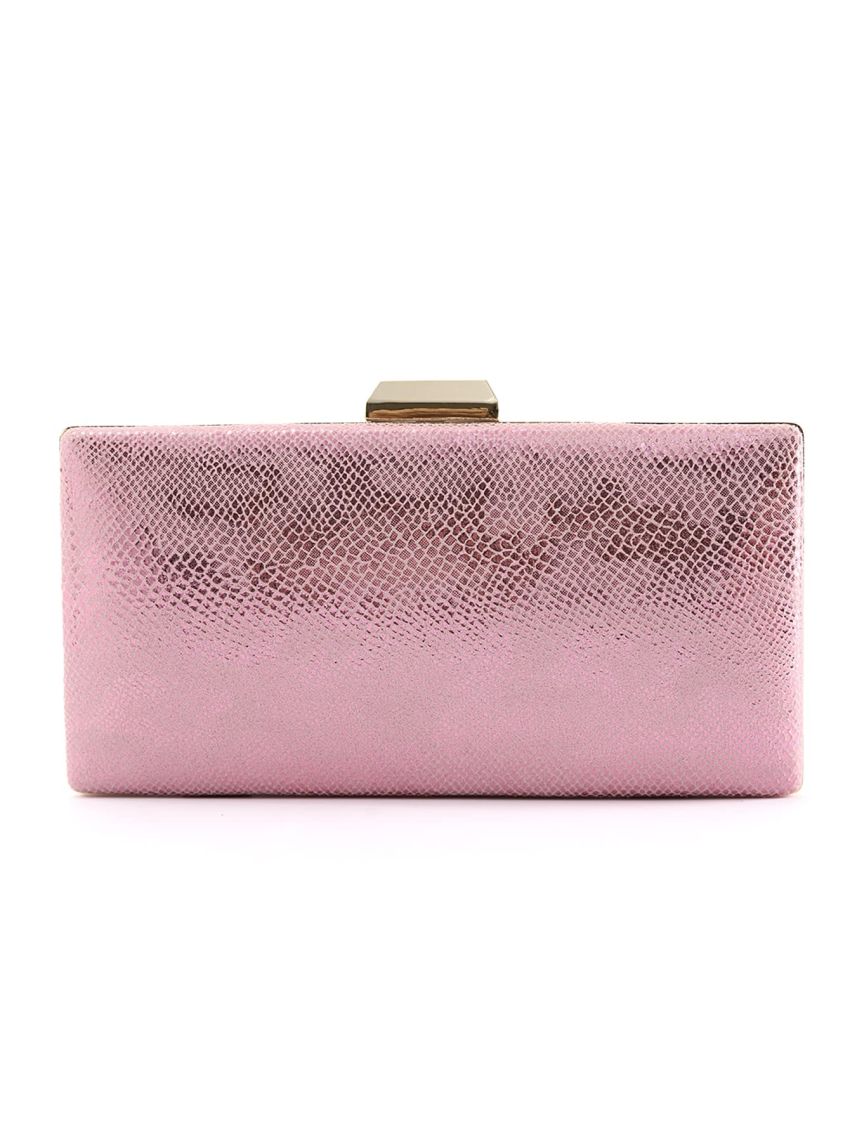 Mini Snakeskin Embossed Rhinestone Decor Chain Glitter Box Bag