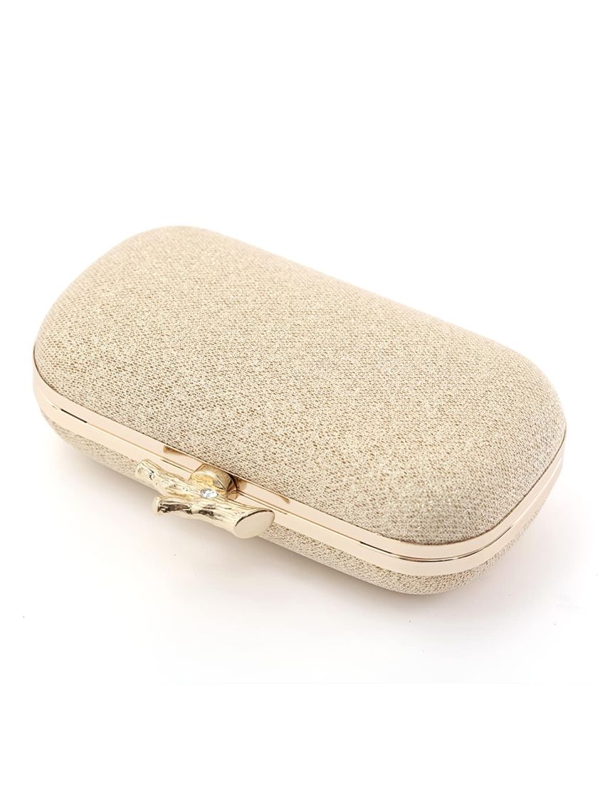 Mini Rhinestone Detail Branch Decor Chain Glitter Box Bag