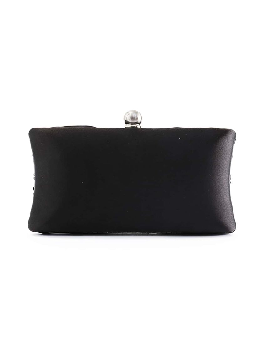 Mini Rhinestone Decor Ruched Detail Chain Box Bag