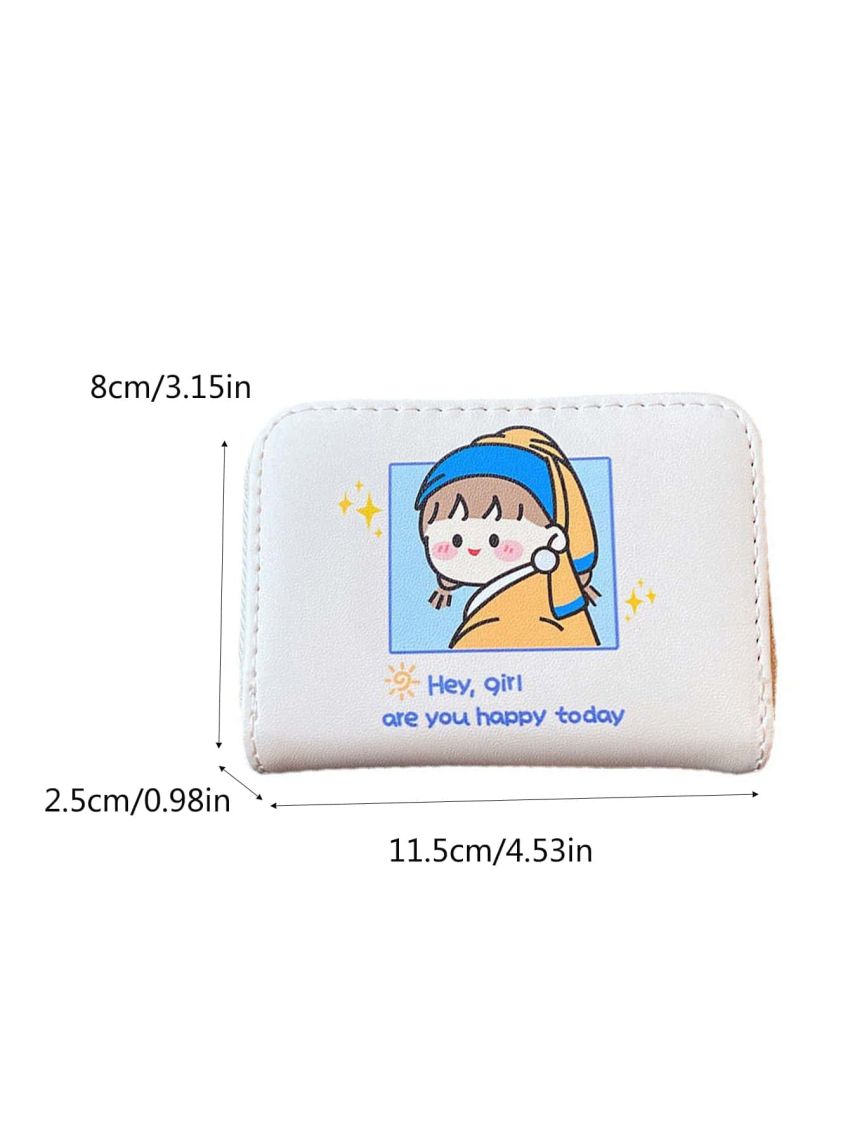 Cartoon & Letter Small Wallet