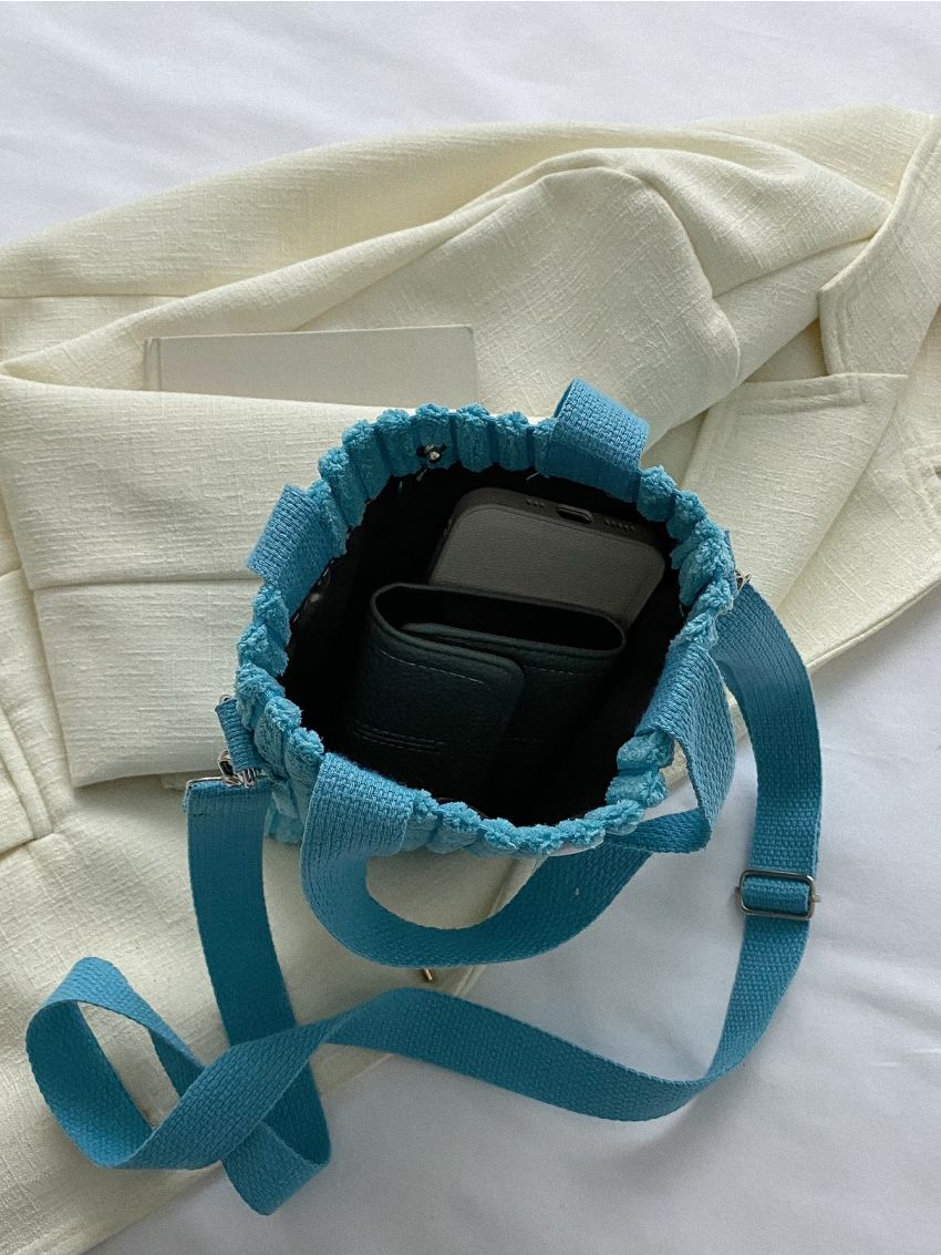 Mini Square Bag Blue Minimalist For Daily Life