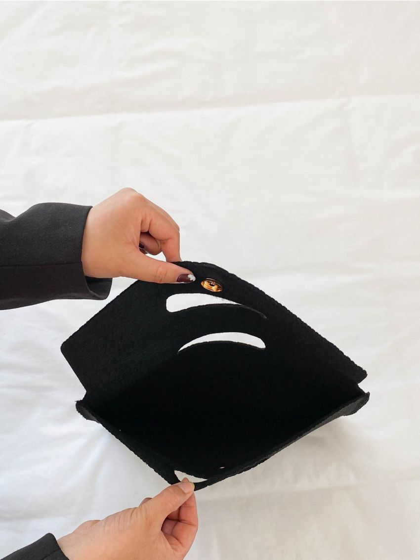 Snakeskin Embossed Flap Envelope Bag