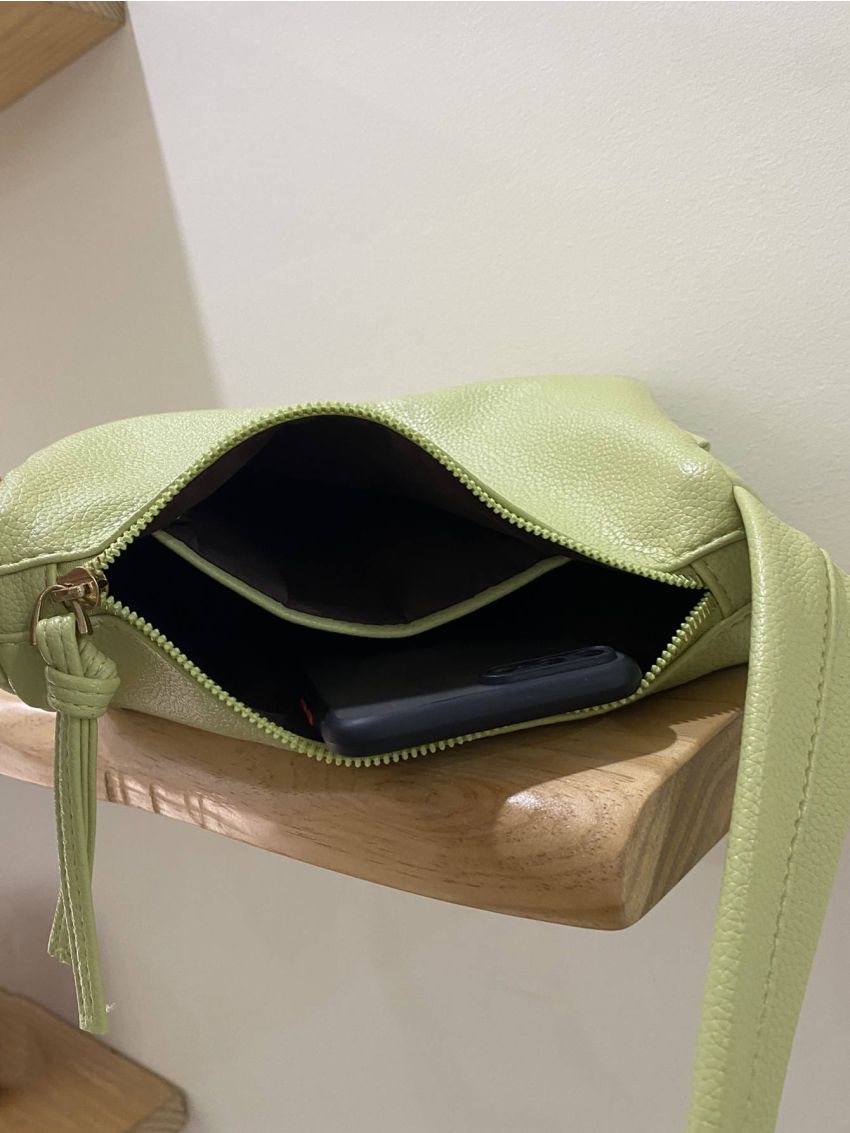 Litchi Embossed Hobo Bag