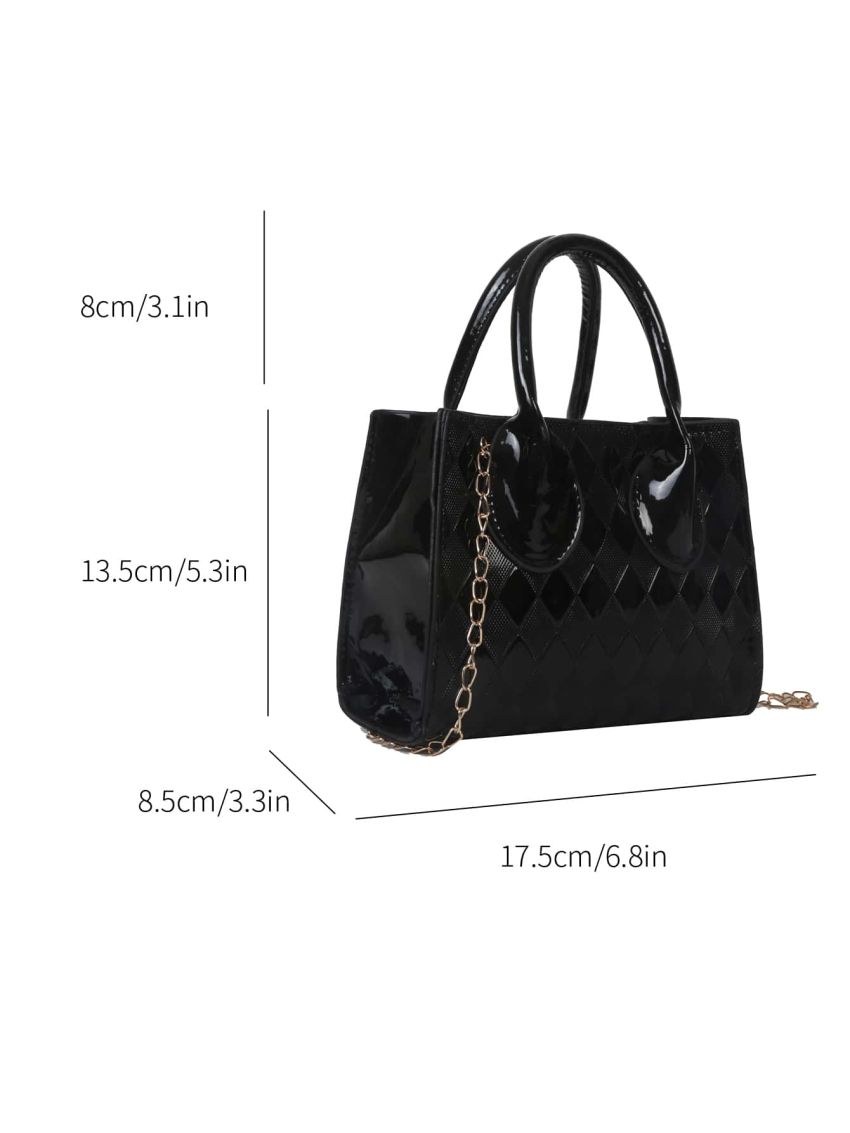 Mini Geometric Embossed Square Bag