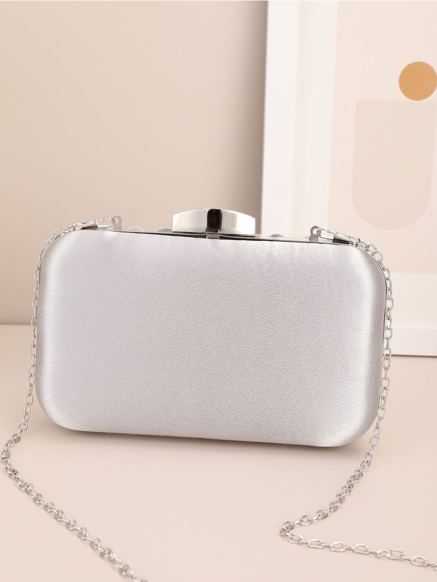 Mini Metallic Braided Detail Chain Box Bag