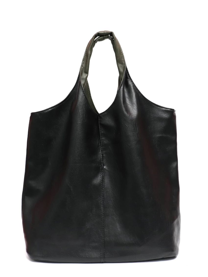 Minimalist Shoulder Tote Bag With Random Color Coin Purse