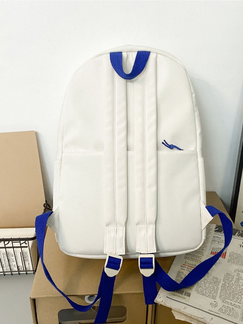Embroidered Letter Graphic Classic Backpack