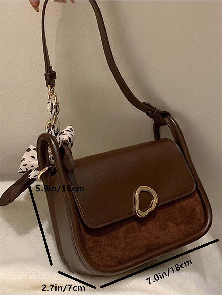 Mini Metal Decor Flap Square Bag