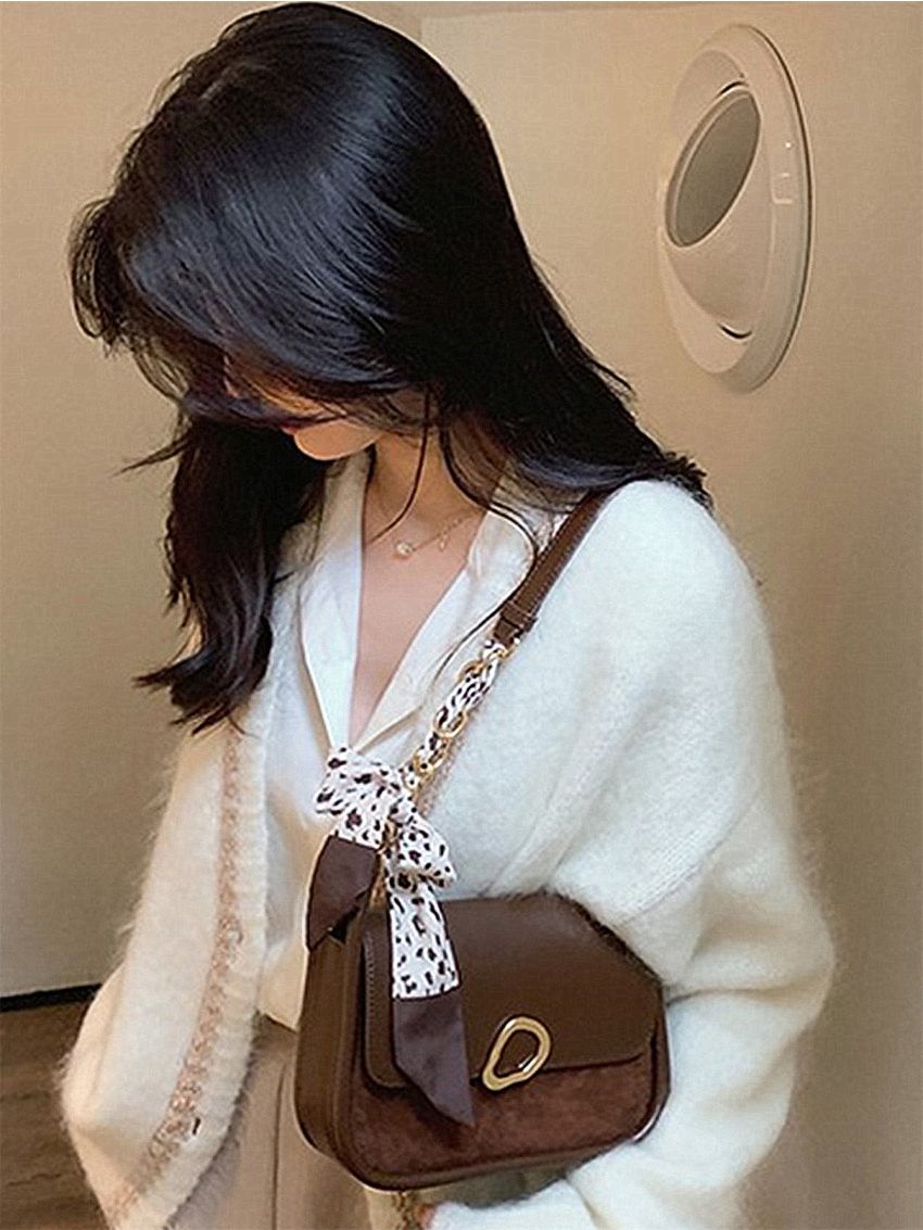 Mini Metal Decor Flap Square Bag