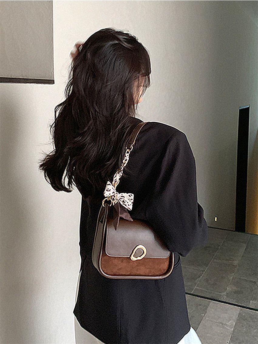 Mini Metal Decor Flap Square Bag