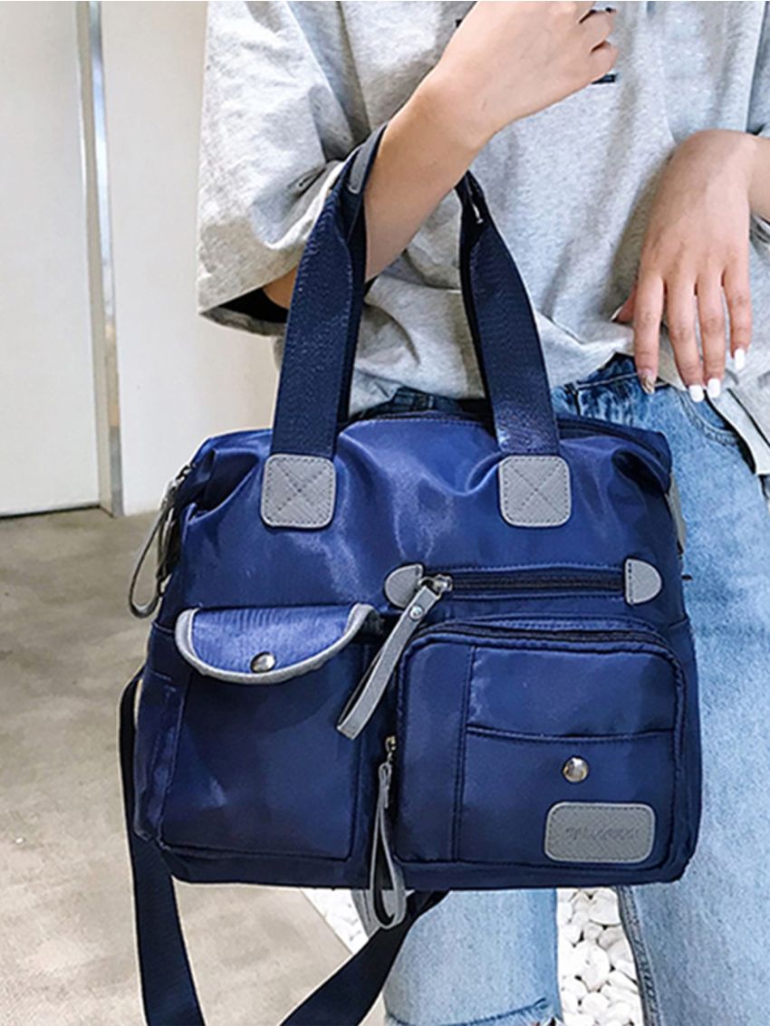 Minimalist Multi-compartment Shoulder Tote Bag