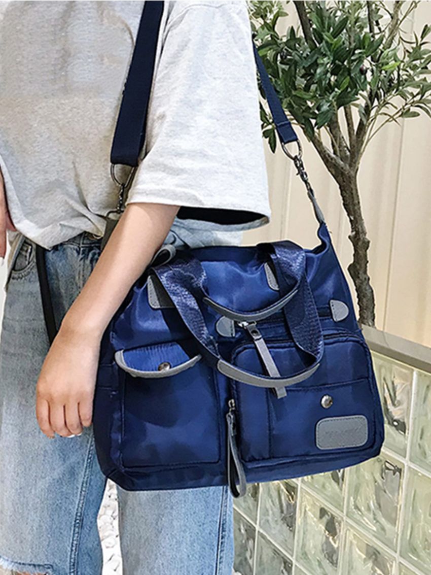 Minimalist Multi-compartment Shoulder Tote Bag