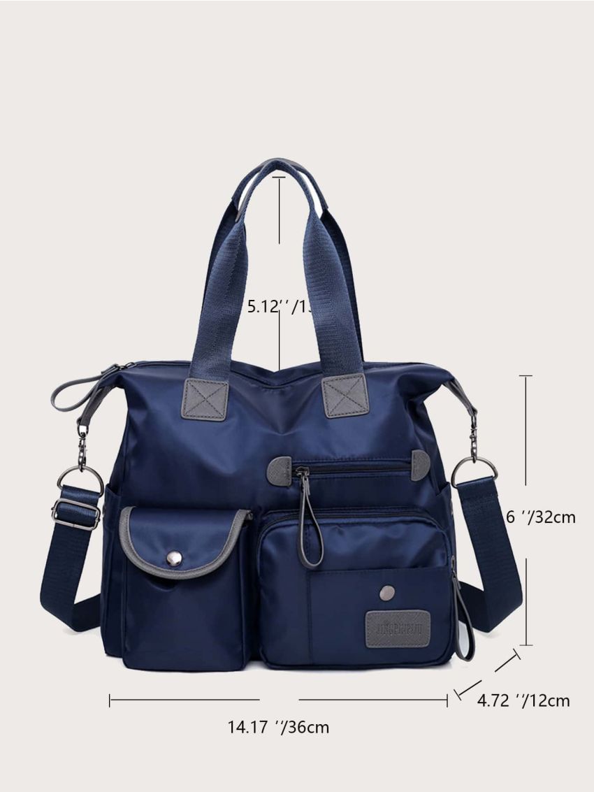 Minimalist Multi-compartment Shoulder Tote Bag
