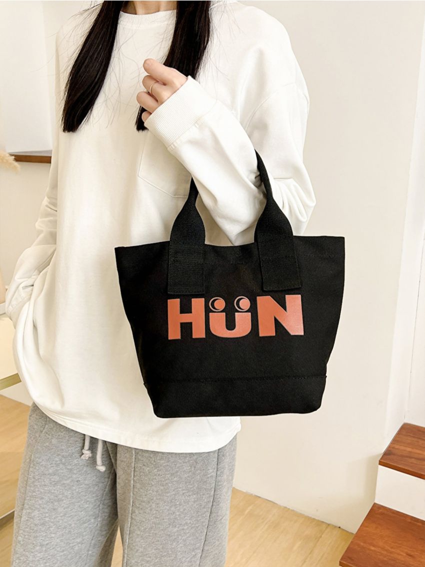 Letter Graphic Shopper Bag