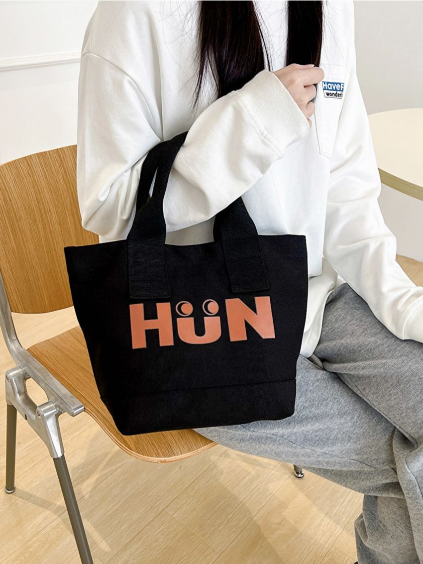 Letter Graphic Shopper Bag