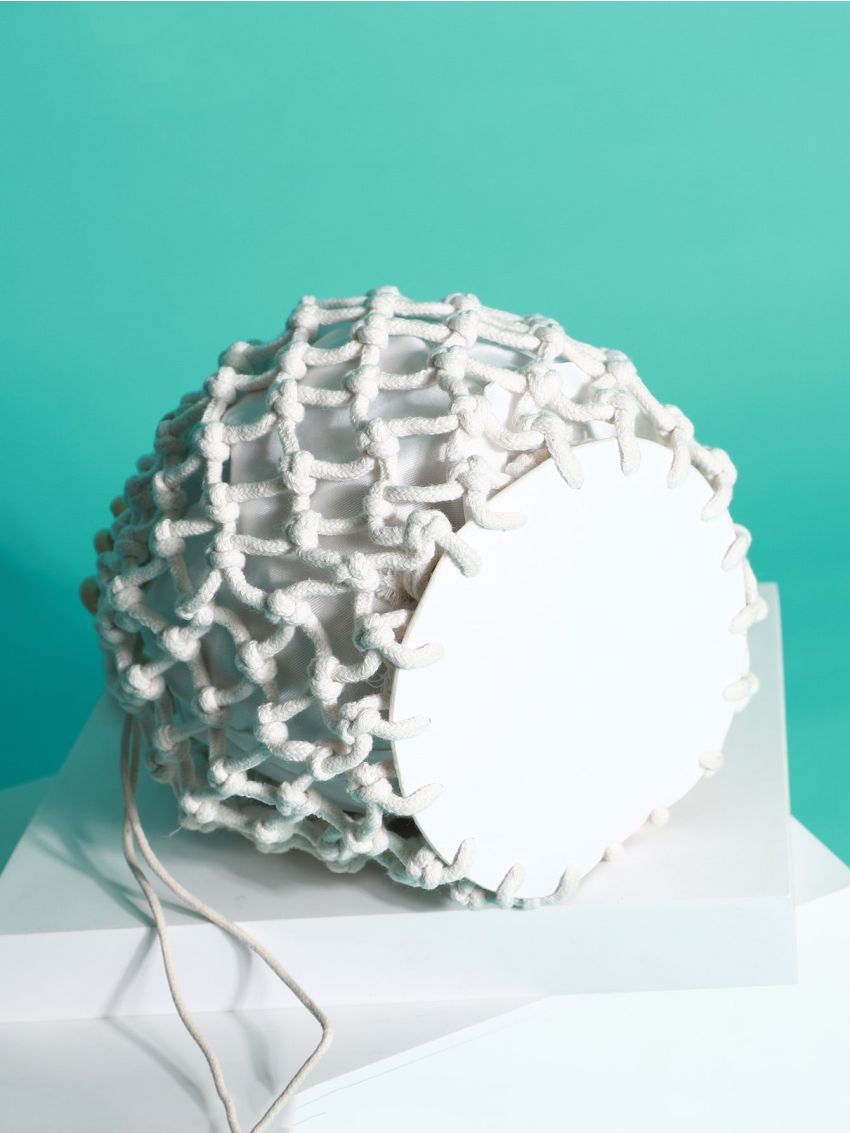 Mini Ring Handle Crochet Bag With Inner Pouch