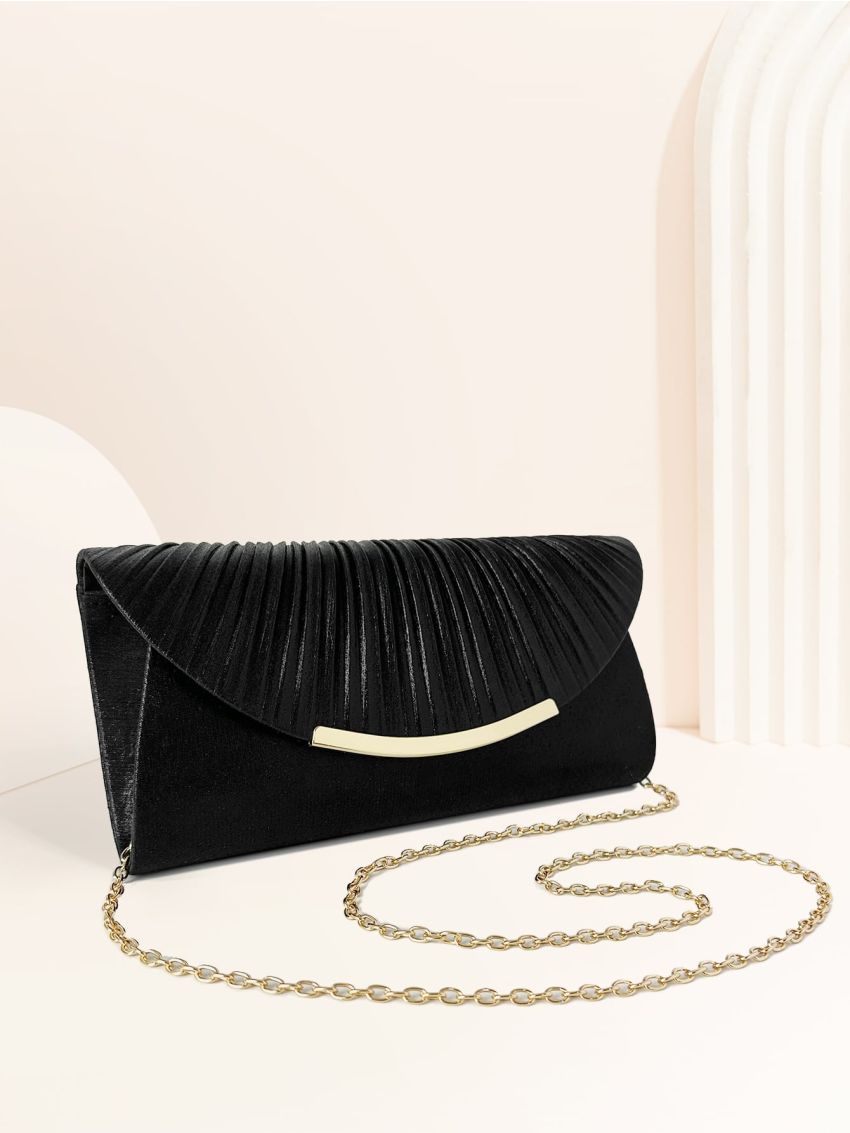 Glitter Metal Decor Flap Envelope Bag