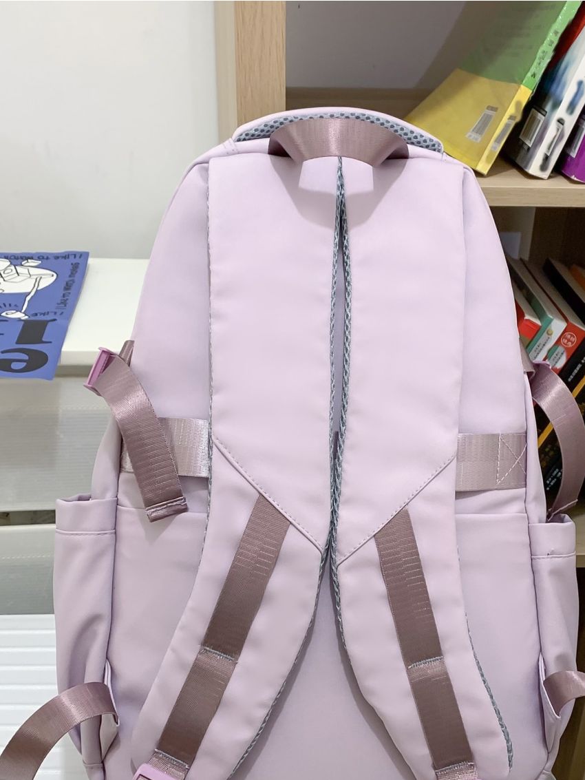 Letter Patch Decor Classic Backpack