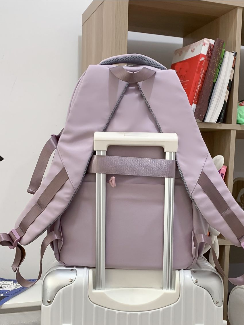 Letter Patch Decor Classic Backpack