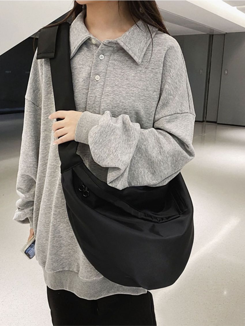 Release Buckle Decor Hobo Bag