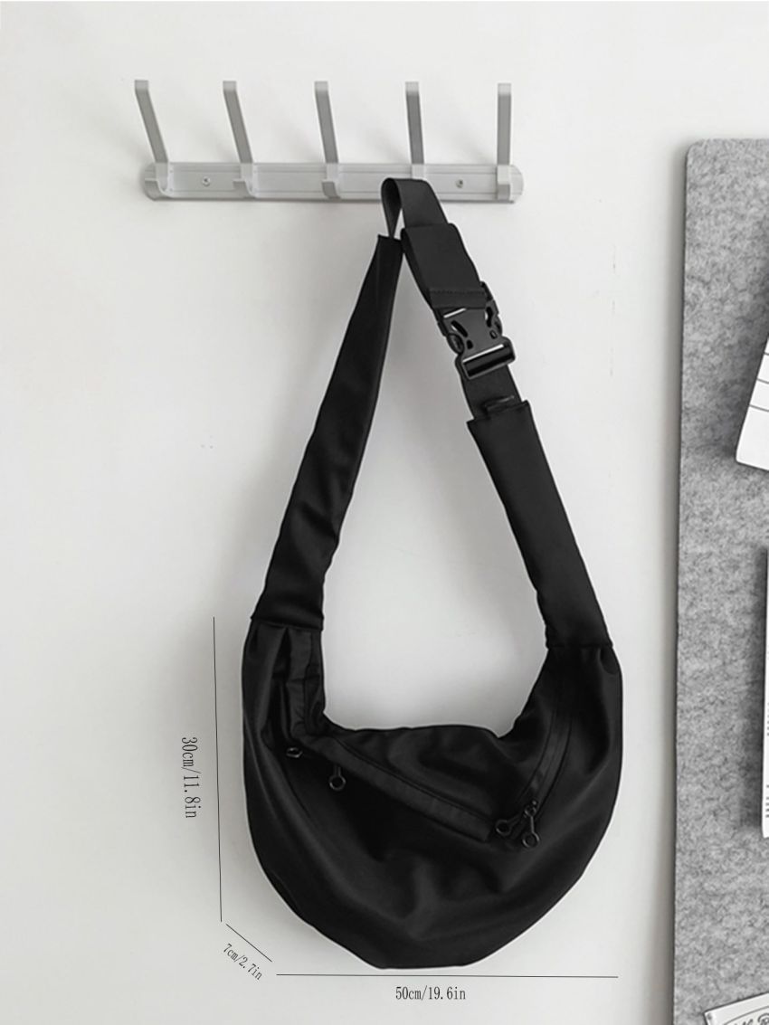 Release Buckle Decor Hobo Bag
