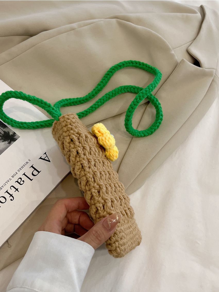 Mini Flower Decor Crochet Bag