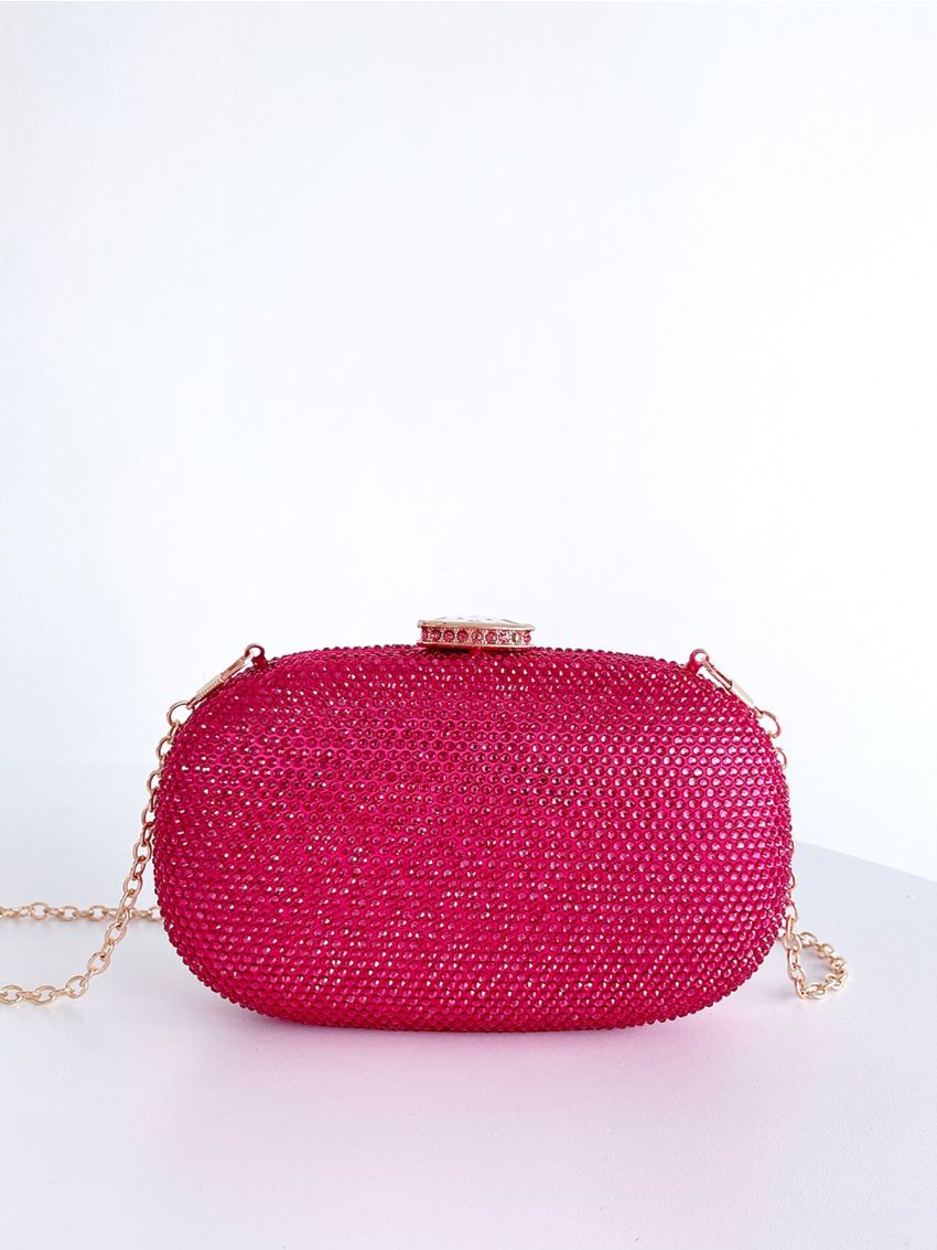 Mini Rhinestone Decor Box Bag