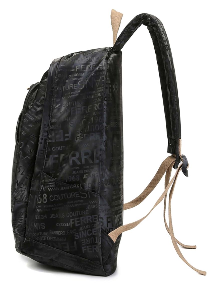 Men Letter Graphic Large Capacity Backpack