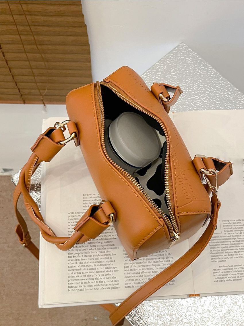 Mini Crocodile Embossed Satchel Bag