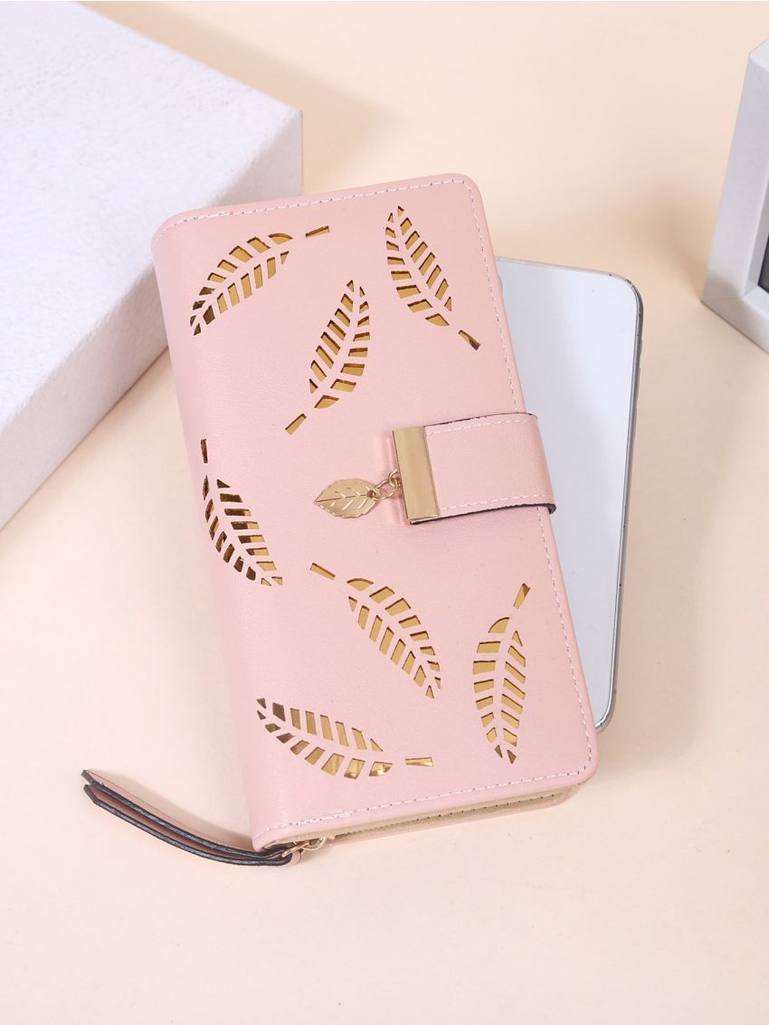 Leaf Graphic Long Wallet