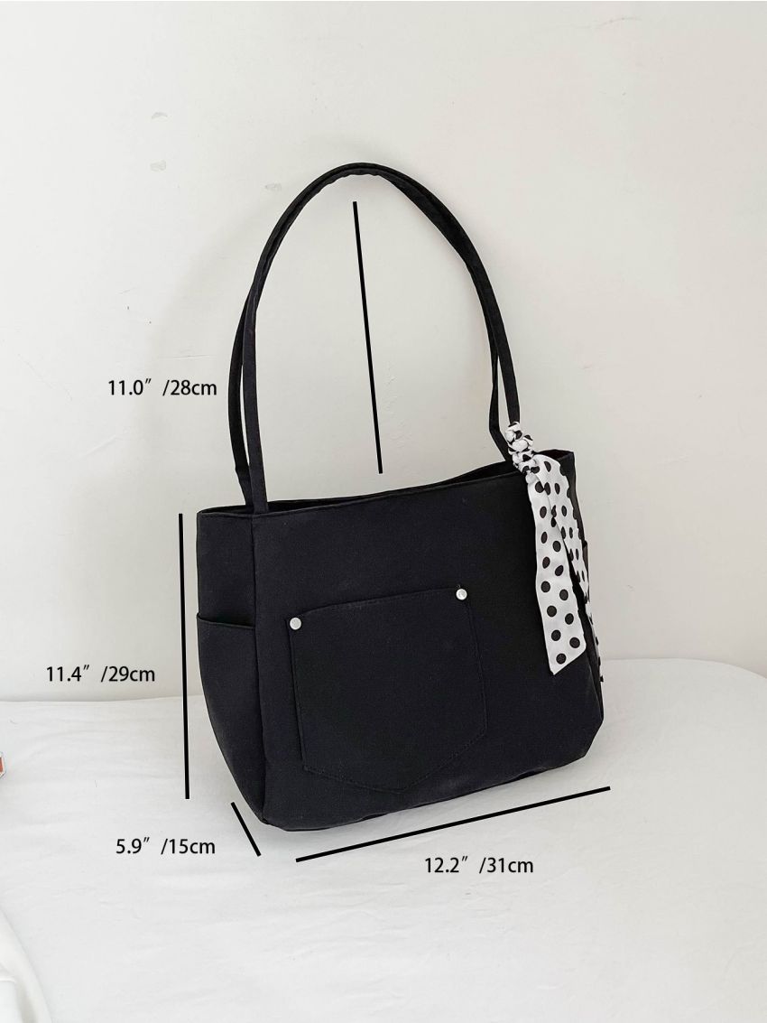 Polka Dot Twilly Scarf Decor Shopper Bag